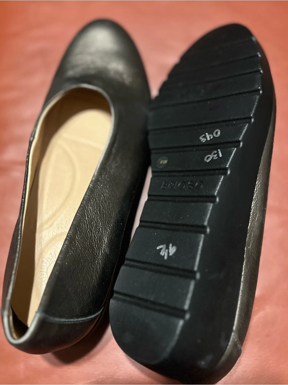 Brioso Waverly Metallic Gunmetal leather Sweetheart Wedge Pump - Women's 9.5
